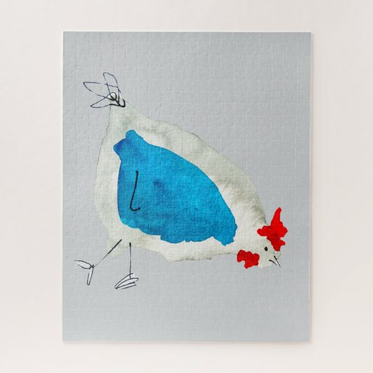 Puzzle Poulets mignons aquarelle (Vertical)