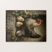 Puzzle Poulets rustiques avec poules (Horizontal)