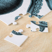 Puzzle Poulpe dans Teal (Côté)