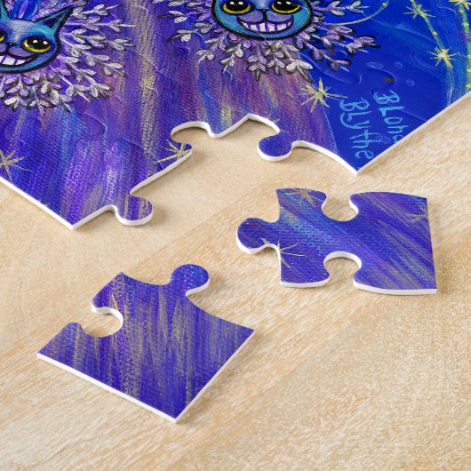 Puzzle Poupée de fée magique hivernale avec chats et floc (Côté)