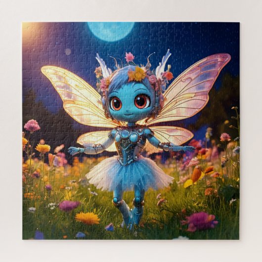 Puzzle Poupée robot danseuse de ballet dans les fleurs sa (Vertical)