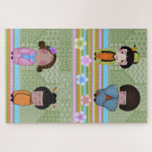 Puzzle poupées kokeshi (Horizontal)