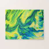 Puzzle Pour acrylique, Bleu, Vert, Jaune / (Horizontal)