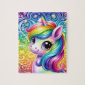 Puzzle pour enfants à licorne arc-en-ciel (Vertical)