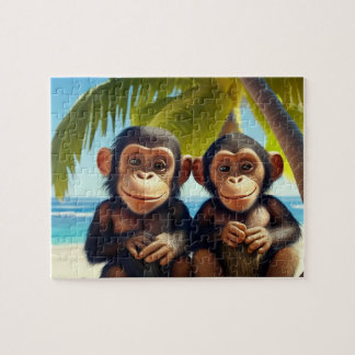 Puzzle pour enfants Chimpanzés - Tropical