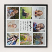 Puzzle Pour Grandma 8 Photos et Citer Faux Canvas Personn (Horizontal)