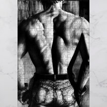 Puzzle Pour Hommes 11x14 Homme Bodybuilder Boîte C