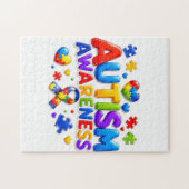 Puzzle pour la sensibilisation à l'autisme pour en (Horizontal)