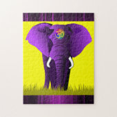 Puzzle pourpre d'éléphant (Vertical)