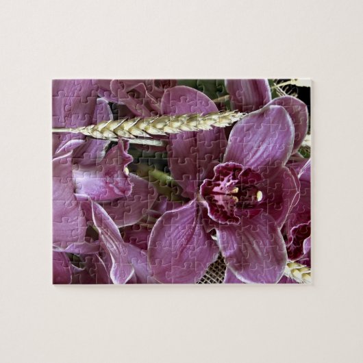 Puzzle pourpre gris d'orchidée (Horizontal)