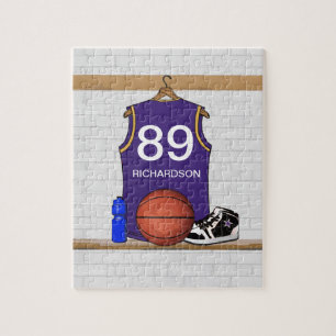 Puzzle pourpre personnalisé du Jersey de