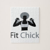 Puzzle Poussin convenable avec l'Afro tenant des (Vertical)