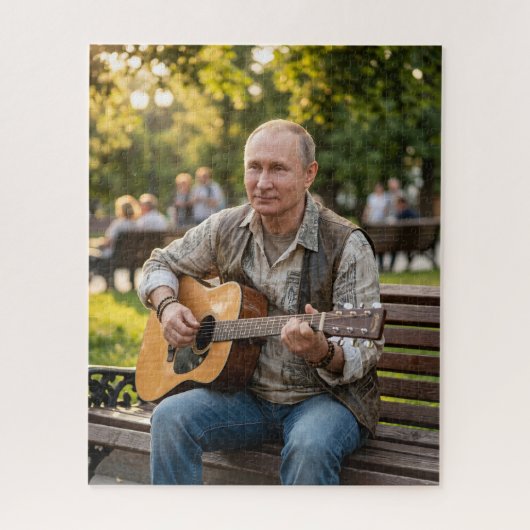Puzzle Poutine Guitare Folk Acoustique Barde (Vertical)