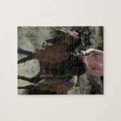 Puzzle Poutine sans chemise monte un cheval (Horizontal)