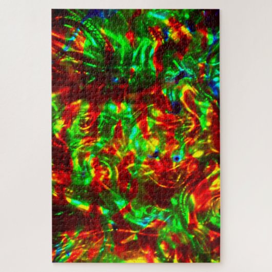 Puzzle Pouzzles holographiques rouges et vert citron (Vertical)