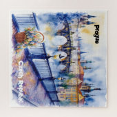 Puzzle Prague - Tchéquie Sketch | (Horizontal)