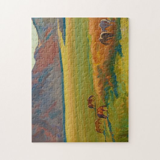 Puzzle Pré et Chevaux par Maynard Dixon (Vertical)