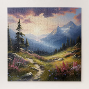 Puzzle Pré paisible dans les montagnes
