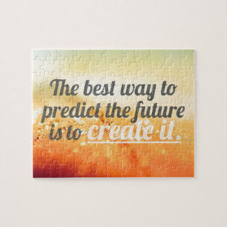 Puzzle Prédisez l'avenir - citation de motivation