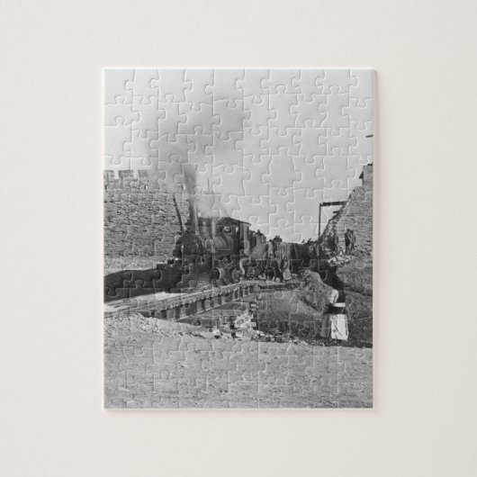 Puzzle Premier train passant par le mur de Pékin, ch (Vertical)