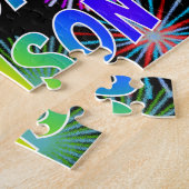 Puzzle Prénom "ADDISON", Amusant "HEUREUX ANNIVERSAIRE" (Côté)