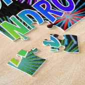 Puzzle Prénom "ALEJANDRO", Amusant "HEUREUX ANNIVERSAIRE" (Côté)