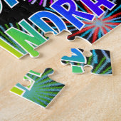 Puzzle Prénom "ALEXANDRA", Amusant "HEUREUX ANNIVERSAIRE" (Côté)