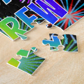 Puzzle Prénom "ANDREW", Amusant "HEUREUX ANNIVERSAIRE" (Côté)