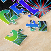 Puzzle Prénom "ANGEL", Amusant "HEUREUX ANNIVERSAIRE" (Côté)