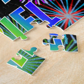 Puzzle Prénom "ARIEL", Amusant "HEUREUX ANNIVERSAIRE" (Côté)