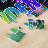 Puzzle Prénom "BRAYDEN", Amusant "HEUREUX ANNIVERSAIRE" (Côté)