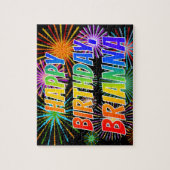 Puzzle Prénom "BRIANNA", Amusant "HEUREUX ANNIVERSAIRE" (Vertical)