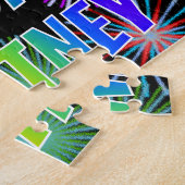 Puzzle Prénom "BRITTNEY", Amusant "HEUREUX ANNIVERSAIRE" (Côté)