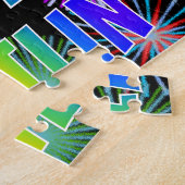 Puzzle Prénom "CAITLIN", Amusant "HEUREUX ANNIVERSAIRE" (Côté)