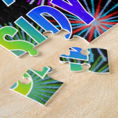 Puzzle Prénom "CASSIDY", Amusant "HEUREUX ANNIVERSAIRE" (Côté)