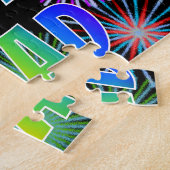 Puzzle Prénom "CHAD", Amusant "HEUREUX ANNIVERSAIRE" (Côté)