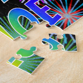 Puzzle Prénom "CHLOE", Amusant "HEUREUX ANNIVERSAIRE" (Côté)