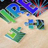 Puzzle Prénom "CLAIRE", Amusant "HEUREUX ANNIVERSAIRE" (Côté)