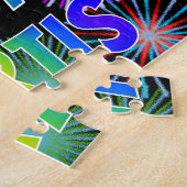 Puzzle Prénom "CURTIS", Amusant "HEUREUX ANNIVERSAIRE" (Côté)