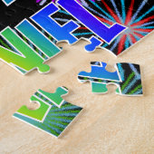 Puzzle Prénom "DANIEL", Amusant "HEUREUX ANNIVERSAIRE" (Côté)