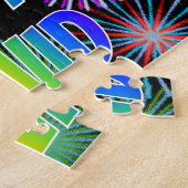 Puzzle Prénom "DAVID", Amusant "HEUREUX ANNIVERSAIRE" (Côté)