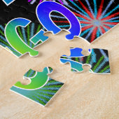 Puzzle Prénom "DIEGO", Amusant "HEUREUX ANNIVERSAIRE" (Côté)