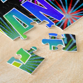 Puzzle Prénom "DYLAN", amusant "HEUREUX ANNIVERSAIRE" (Côté)