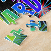 Puzzle Prénom "EDWARD", Amusant "HEUREUX ANNIVERSAIRE" (Côté)