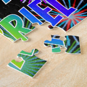 Puzzle Prénom "GABRIEL", amusant "HEUREUX ANNIVERSAIRE" (Côté)