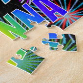 Puzzle Prénom "GIANNA", Amusant "HEUREUX ANNIVERSAIRE" (Côté)