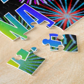 Puzzle Prénom "GINA", Amusant "HEUREUX ANNIVERSAIRE" (Côté)