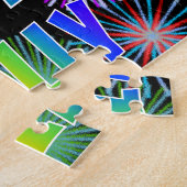 Puzzle Prénom "HOLLY", Amusant "HEUREUX ANNIVERSAIRE" (Côté)