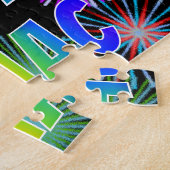 Puzzle Prénom "ISAAC", Amusant "HEUREUX ANNIVERSAIRE" (Côté)