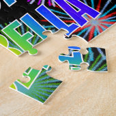 Puzzle Prénom "ISABELLA", Amusant "HEUREUX ANNIVERSAIRE" (Côté)